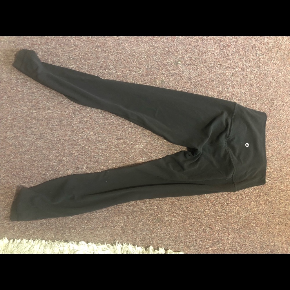 Black lulu leggings size 0